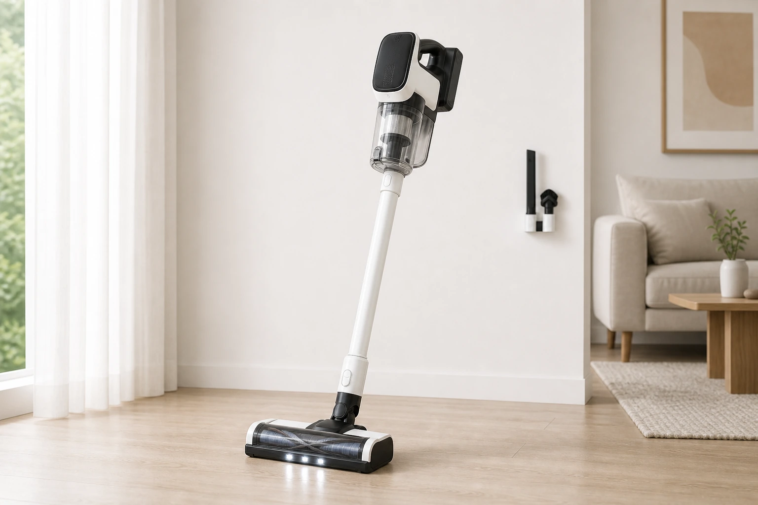Levoit LVAC-200 cordless vacuum in a bright home interior
