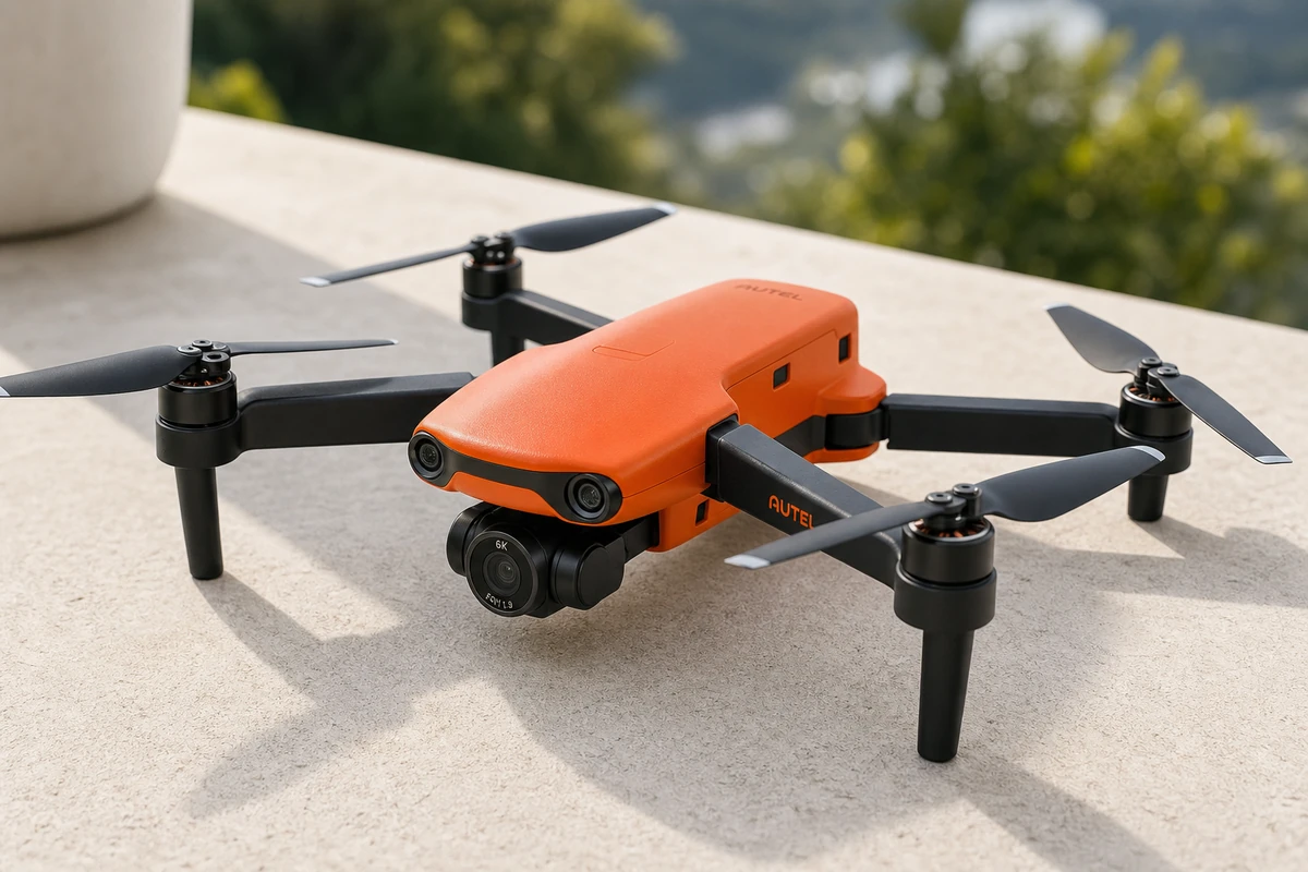Autel EVO Nano+ drone in a bright outdoor setup