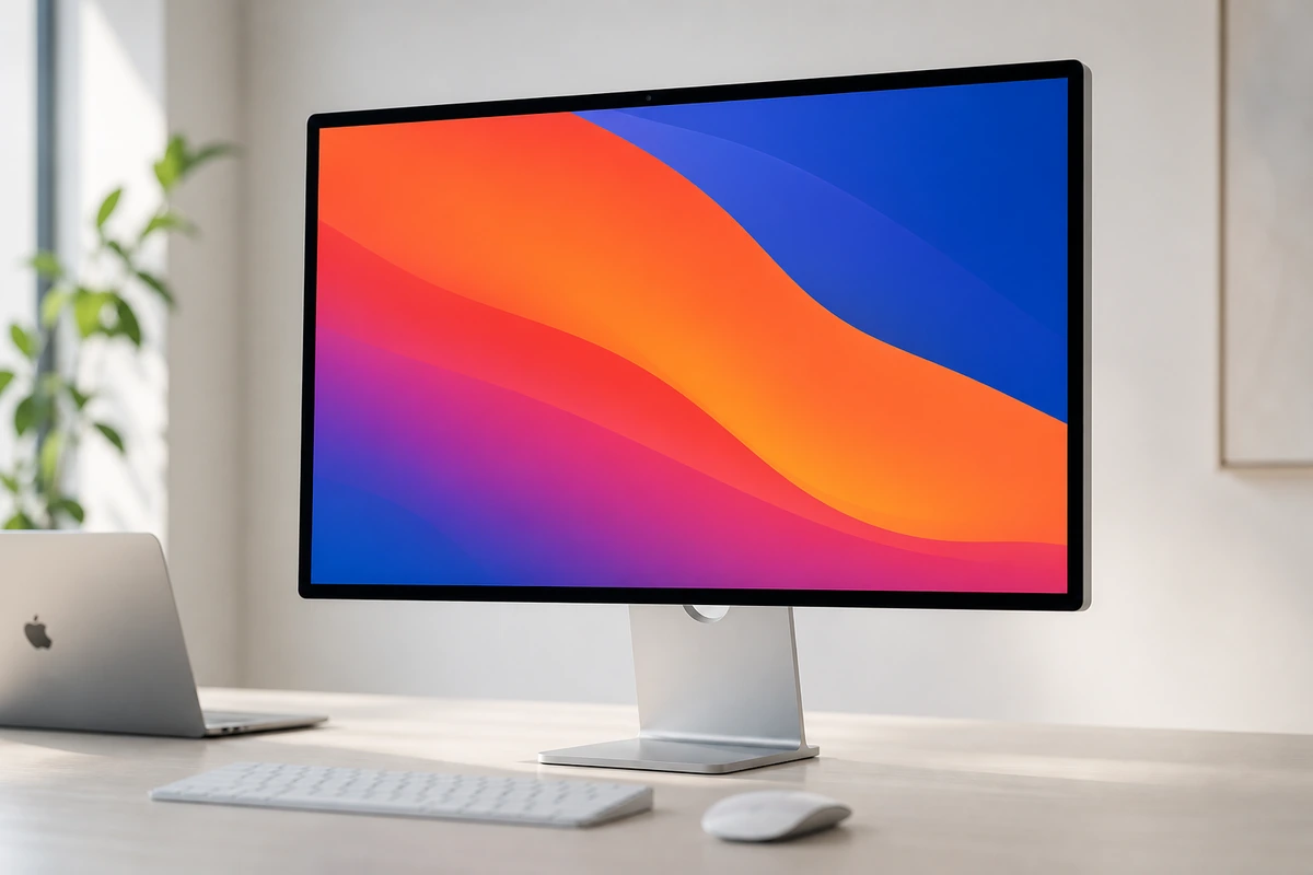 Apple Studio Display 2026 27-inch 5K monitor on a bright desk