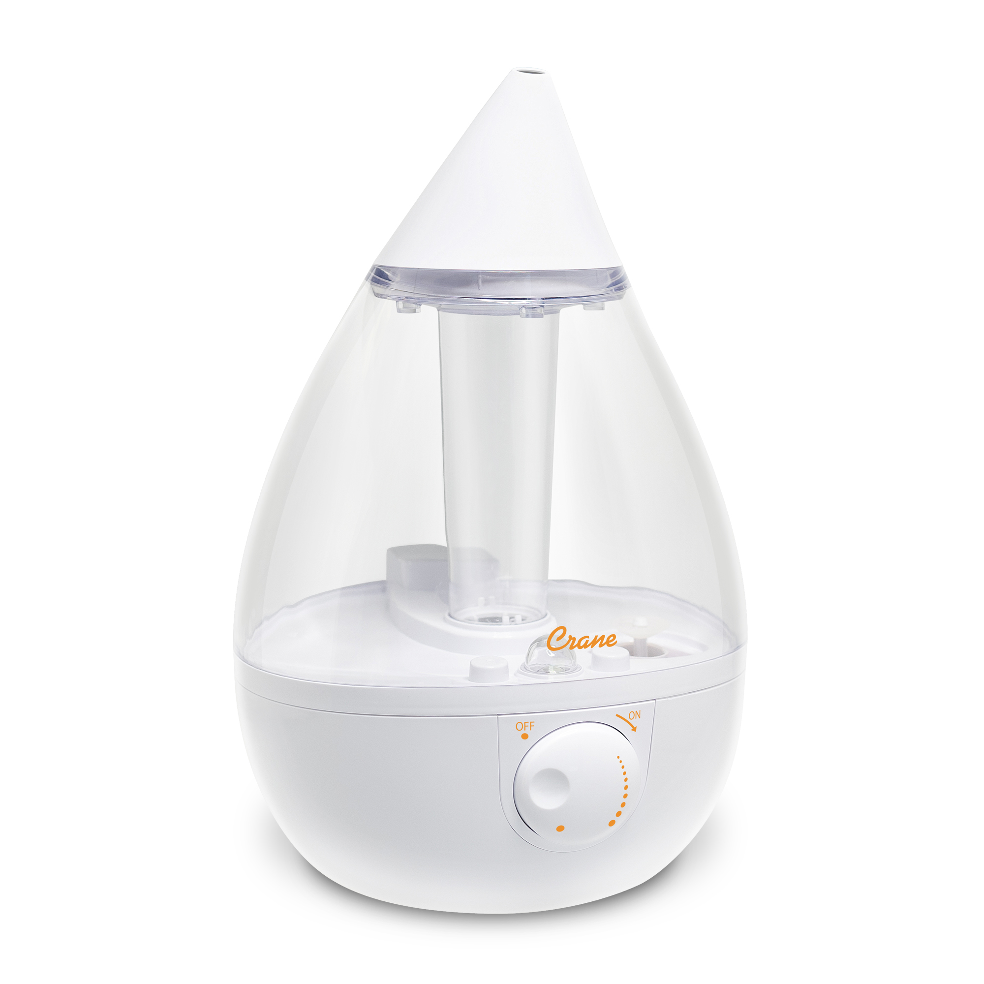 Crane Drop ultrasonic cool mist humidifier in white
