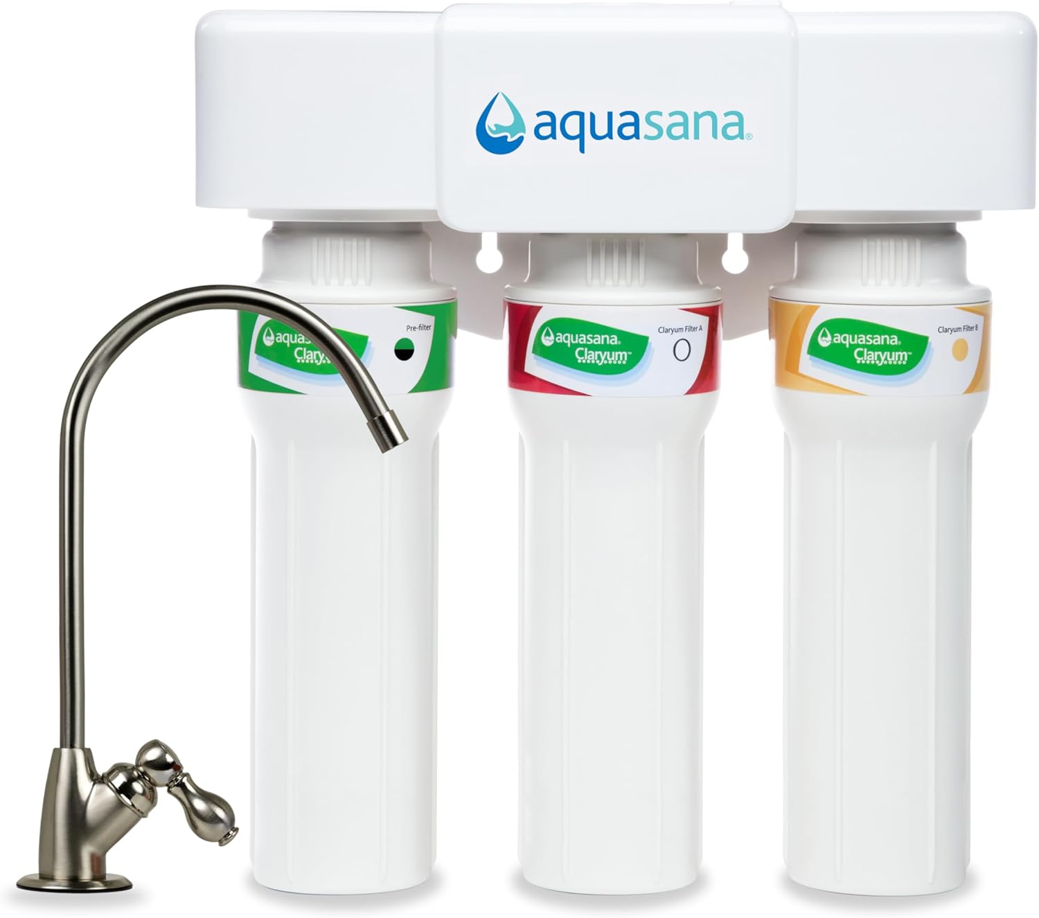 Aquasana Claryum 3-Stage under-sink water filter with dedicated faucet