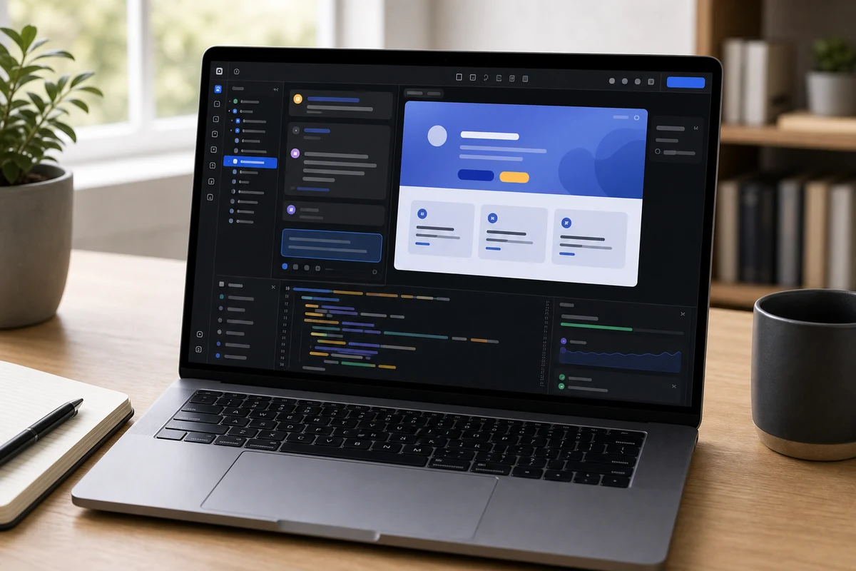 Bolt.new AI coding workspace with non-readable abstract interface