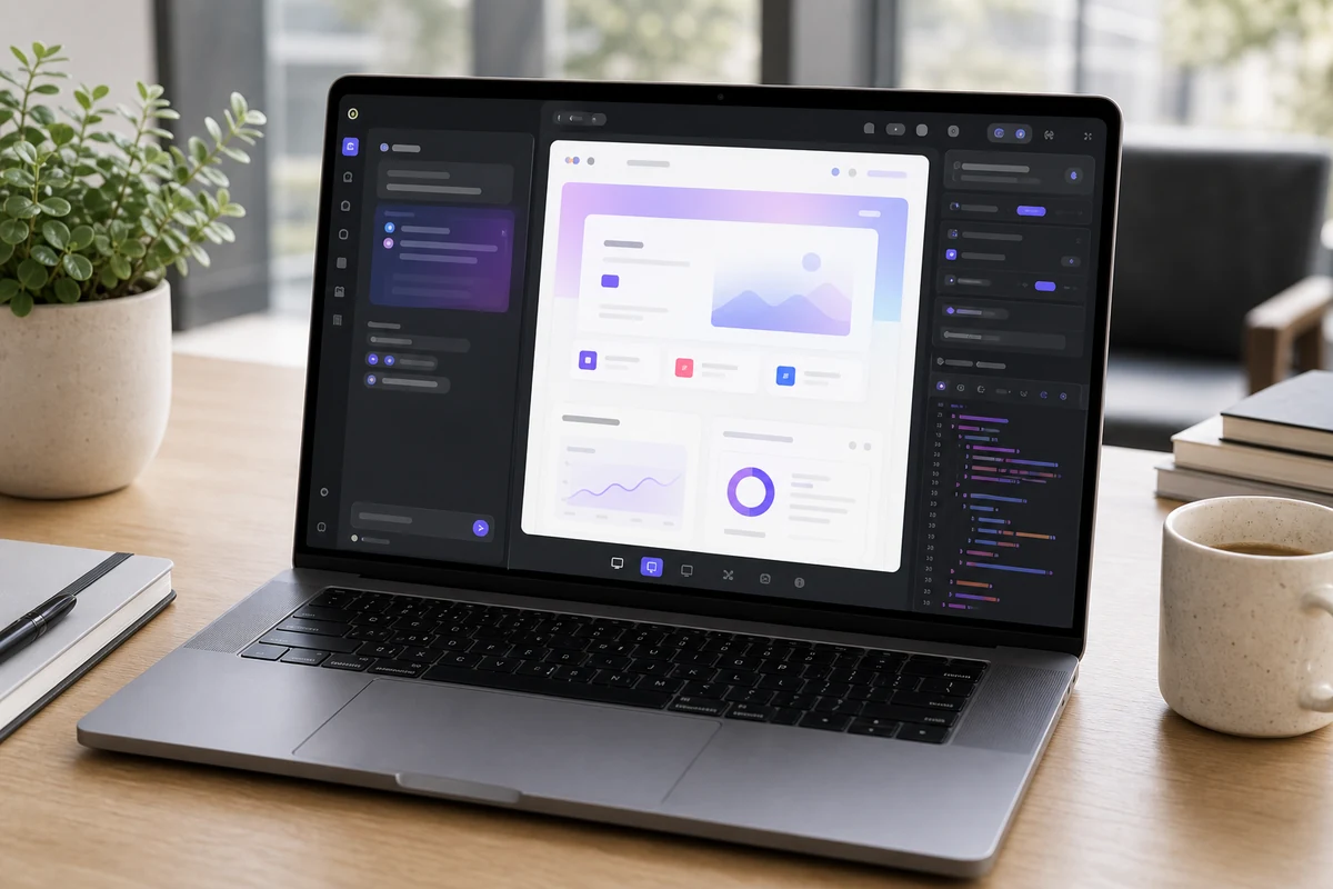 Lovable AI app builder workspace with non-readable abstract interface