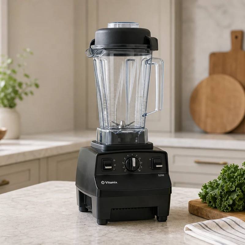 Vitamix 5200 blender in a bright kitchen interior