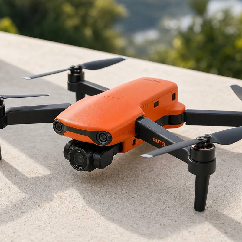 Autel EVO Nano+ drone in a bright outdoor setup