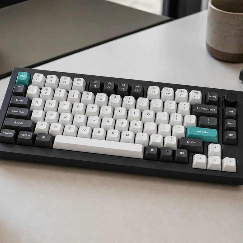 Keychron Q1 Max compact mechanical keyboard on a desk