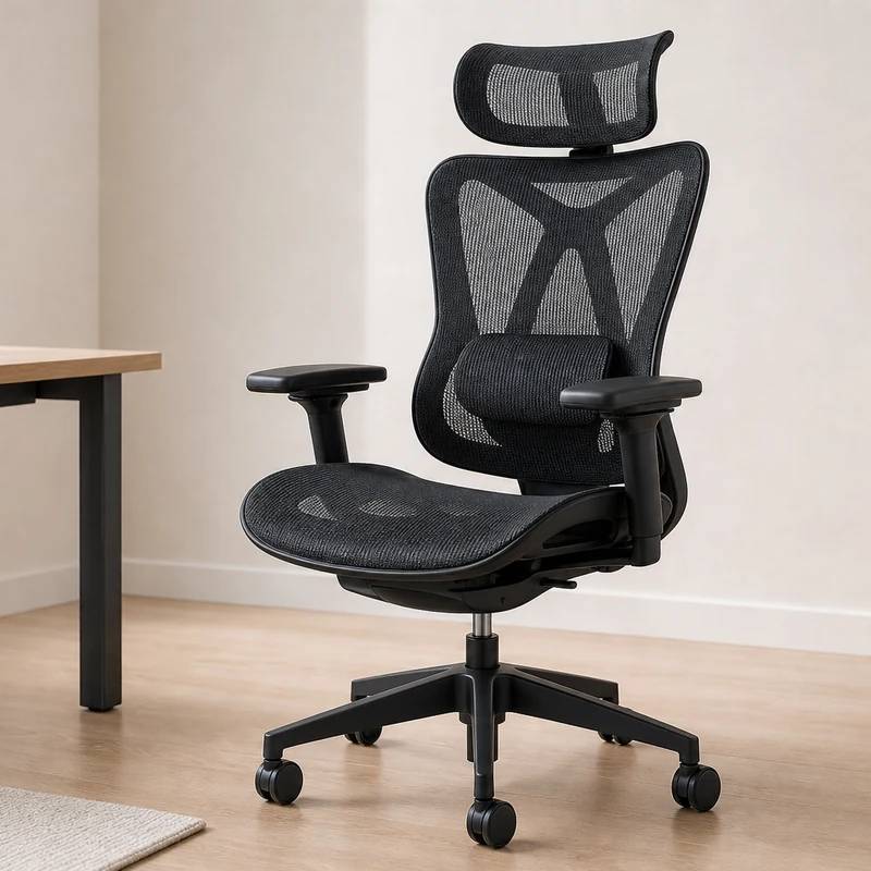 Sihoo Doro C300 ergonomic mesh office chair in a bright home office